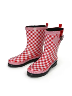 Gummistiefel Checkered in rot