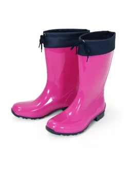 Gummistiefel de Fieselregen Langschaft in fuchsia/dunkelblau