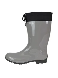 Gummistiefel de Fieselregen Langschaft in silbergrau/schwarz