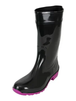Gummistiefel de Störtregen in schwarz/fuchsia