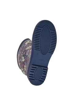 Gummistiefel Flower Langschaft in blau mit Blumenprint