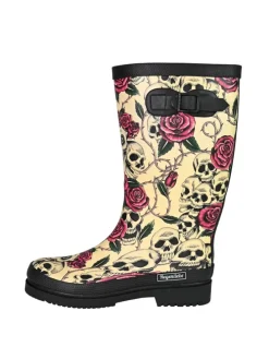 Gummistiefel Ghost Langschaft in beige gemustert