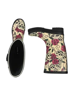 Gummistiefel Ghost Langschaft in beige gemustert