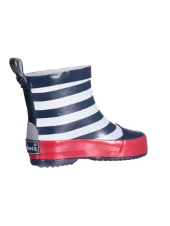 Gummistiefel Halbschaft maritim in Marine/weiß