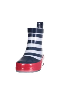 Gummistiefel Halbschaft maritim in Marine/weiß