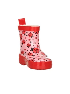 Gummistiefel Halbschaft Marienkäfer in Rosa