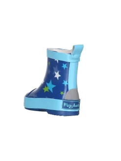 Gummistiefel Halbschaft Sterne in Blau