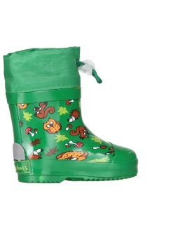 Gummistiefel Halbschaft Waldtiere gefüttert in Grün