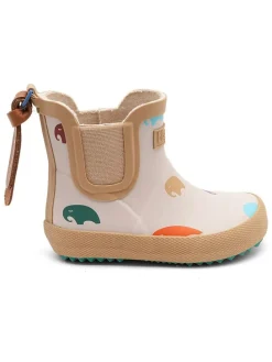 Gummistiefel in Beige/ Weiß