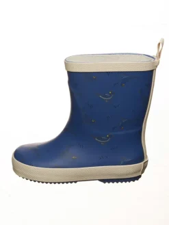 Gummistiefel in Blau/ Beige