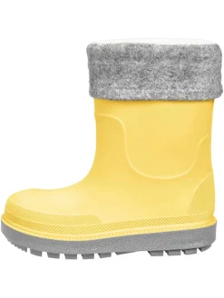 Gummistiefel in Grau/ Gelb