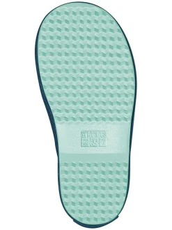 Gummistiefel in Grau/ Türkis