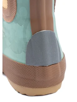 Gummistiefel in Hellblau/ Hellbraun