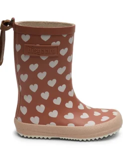 Gummistiefel in Hellbraun/ Weiß