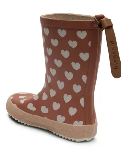 Gummistiefel in Hellbraun/ Weiß