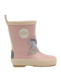 Gummistiefel in Rosa/ Creme