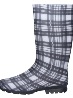 Gummistiefel "Mareike" in schwarz/weiss kariert