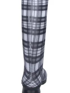 Gummistiefel "Mareike" in schwarz/weiss kariert