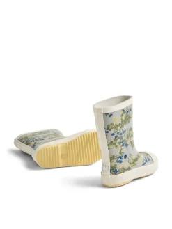 Gummistiefel "Muddy" in Creme/ Blau/ Grün