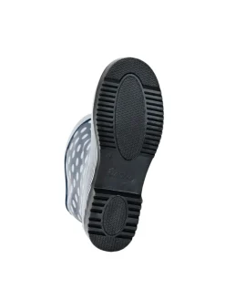 Gummistiefel Ocean Halbschaft in Dunkelblau mit weißen Punkten