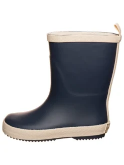 Gummistiefel "Solid" in Dunkelblau/ Beige