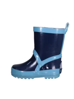 Gummistiefel uni in Marine/Hellblau