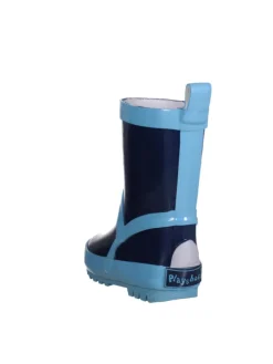 Gummistiefel uni in Marine/Hellblau