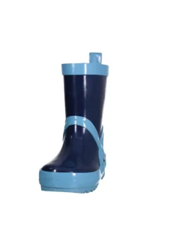 Gummistiefel uni in Marine/Hellblau