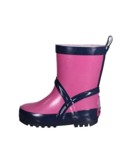 Gummistiefel uni in Pink/Marine