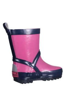 Gummistiefel uni in Pink/Marine