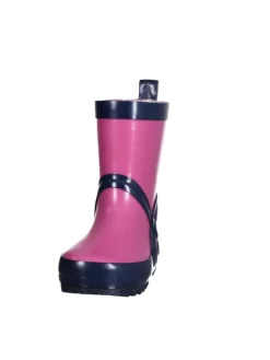Gummistiefel uni in Pink/Marine