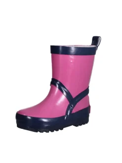 Gummistiefel uni in Pink/Marine
