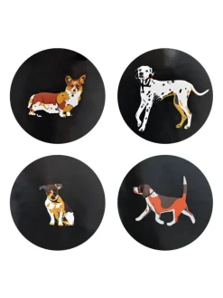 Gummistiefel Waldi Halbschaft mit Hunde Motiv in schwarz