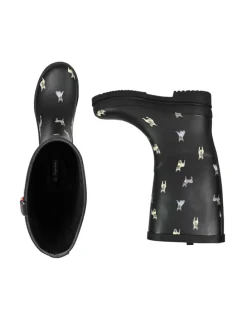 Gummistiefel Waldi Mops Langschaft in schwarz