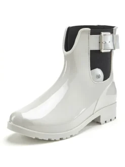 Gummistiefelette in grau