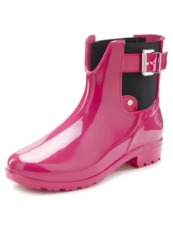 Gummistiefelette in pink