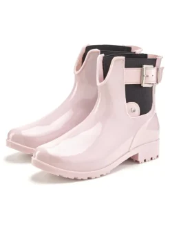 Gummistiefelette in rose