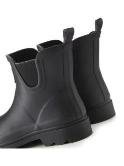 Gummistiefelette in schwarz