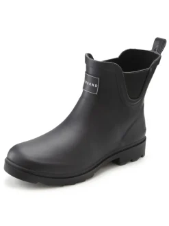 Gummistiefelette in schwarz