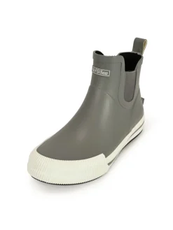 Gummistiefelette Short Story in Grau/Weiß