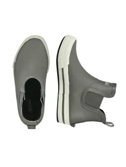 Gummistiefelette Short Story in Grau/Weiß