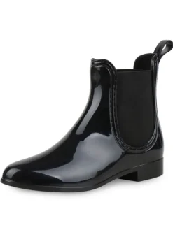 Gummistiefeletten Allison in Schwarz