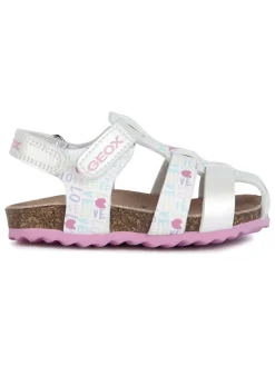 Halbsandalen "Chalki" in Silber/ Bunt