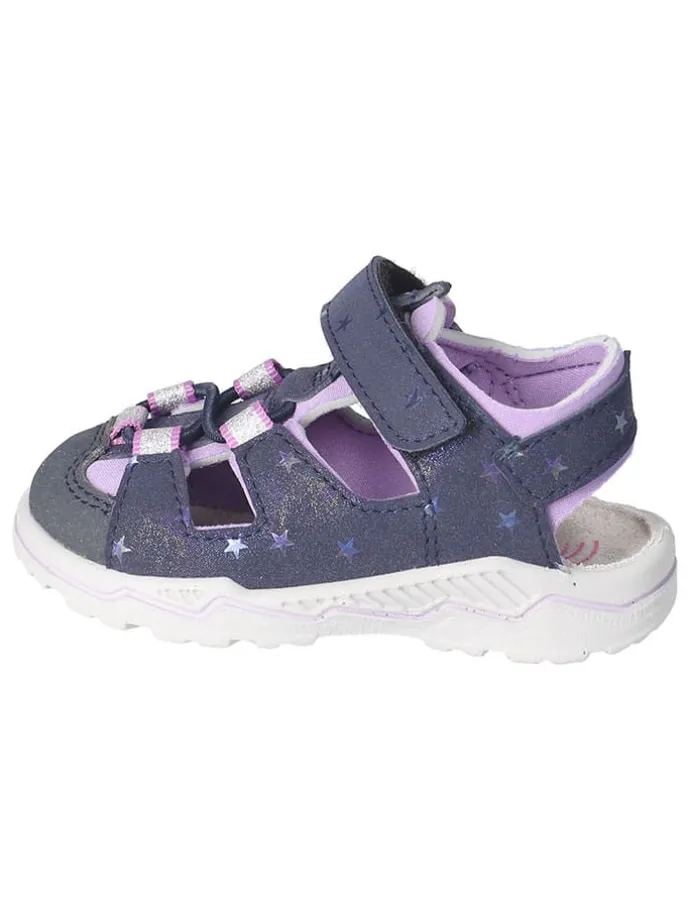 Halbsandalen "Gery" in Grau/ Lila