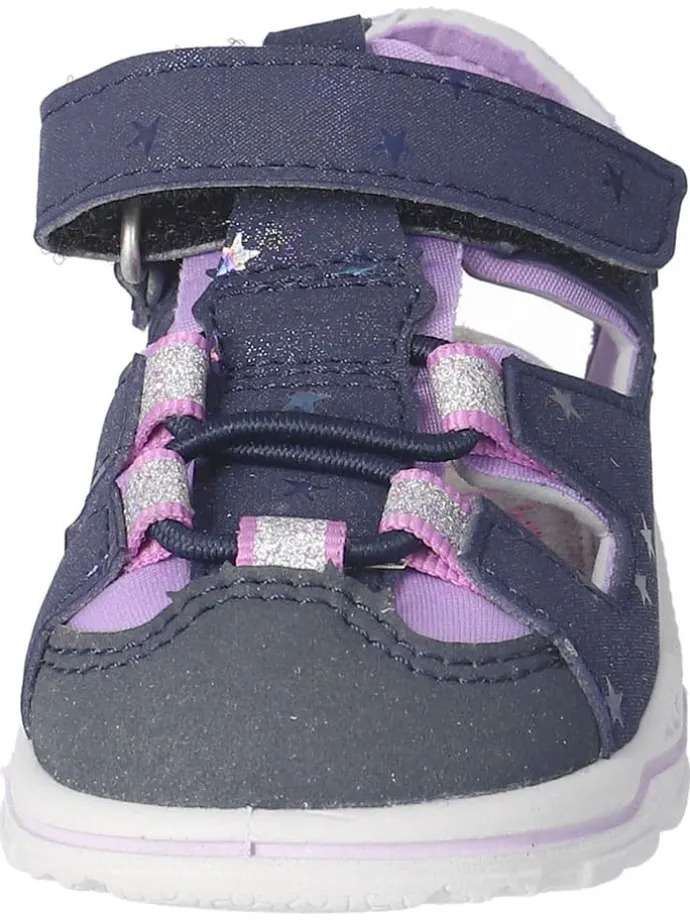 Halbsandalen "Gery" in Grau/ Lila