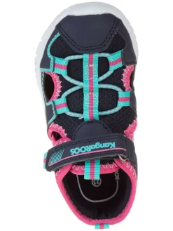 Halbsandalen in Blau/ Rosa