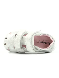 Halbsandalen in Creme