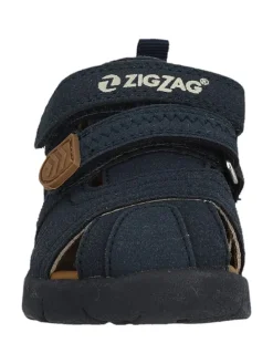 Halbsandalen in Dunkelblau/ Hellbraun