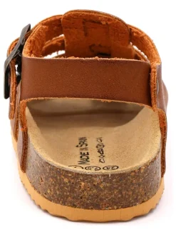 Halbsandalen in Hellbraun