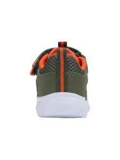 Halbsandalen in Khaki/Orange